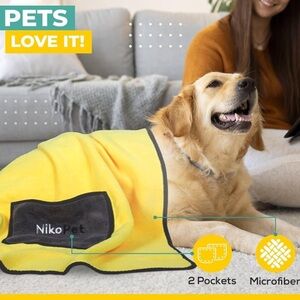 Niko Grooming Kit - Hair Brush, Dog Towel, Dog Bath Brush, Dog Toothbrush